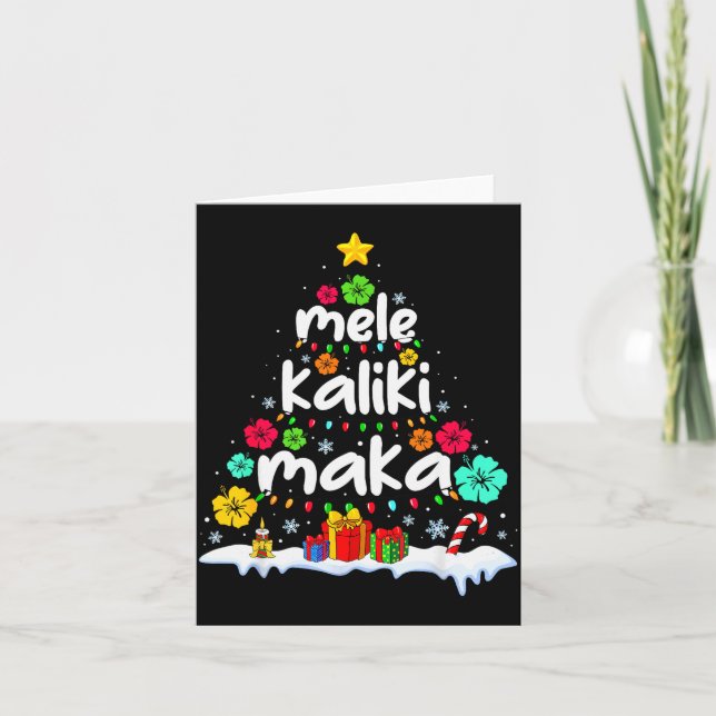 Tarjeta Mele Kalikimaka Trocal Christmas Hawaiian Santa Xm (Anverso)