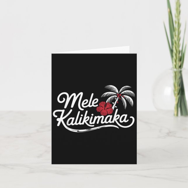 Tarjeta Mele Kalikimaka Trocal Christmas Hawaiian Xmas  (Anverso)