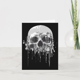 Tarjeta Melodiación Skeleton Dripping Scary Skull Hallowee