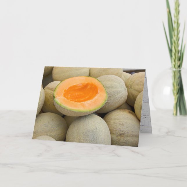 Tarjeta Melones de almizcle de cumpleaños medio (Anverso)
