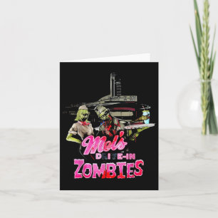 Tarjeta Mels muere en Zombies Halloween