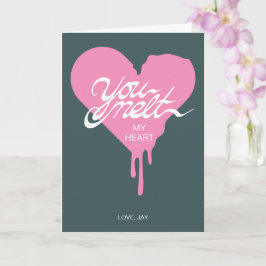 Tarjeta Melt My Heart El día de San Valentín Card (PINK)