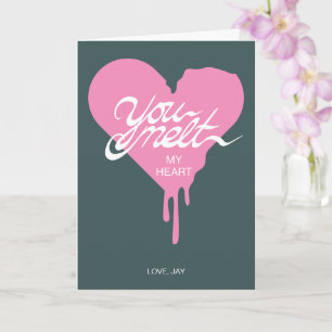 Tarjeta Melt My Heart El día de San Valentín Card (PINK)