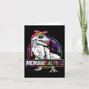 Tarjeta Memawsaurus Dinosaur Memaw Saurus Familia Camiseta