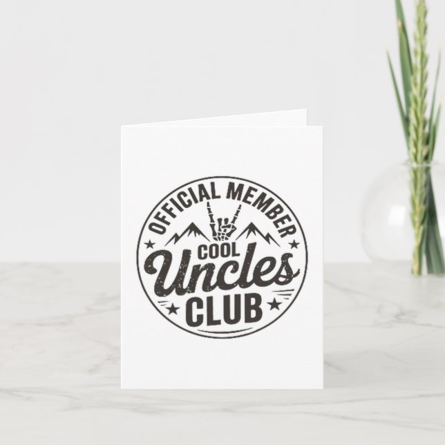 Tarjeta Member Cool Uncles Club Funny Uncle Father's Day  (Anverso)
