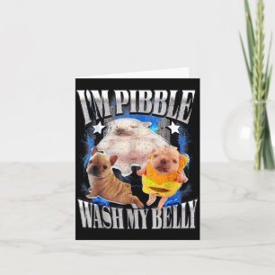 Tarjeta Meme de Bulldog Adorable Divertido Estoy Hinchado 