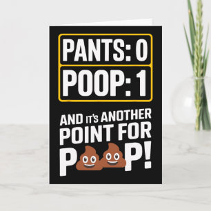 Tarjeta Meme de Caca Humor de Baño Caca Divertido Pantalon