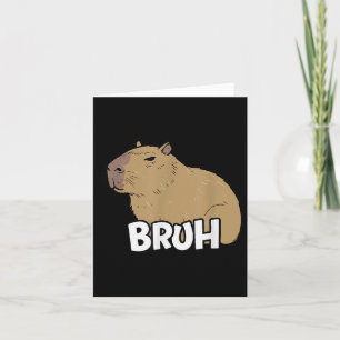 Tarjeta Meme De Capibara Que Dice Bruh Con Chicas De Niños