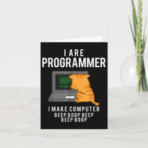 Tarjeta Meme de codificación divertida para programador de