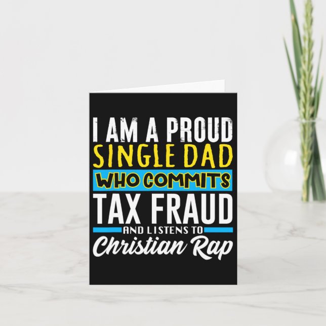 Tarjeta Meme de fraude fiscal de papá divertido cringe ext (Anverso)