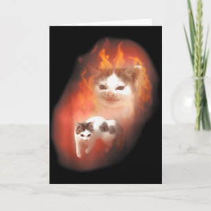 Tarjeta Meme de Gato Enojado Divertido Gato Tonto Amante d