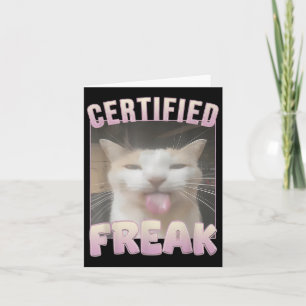 Tarjeta Meme de gato falso certificado Memes ofensivos Gra
