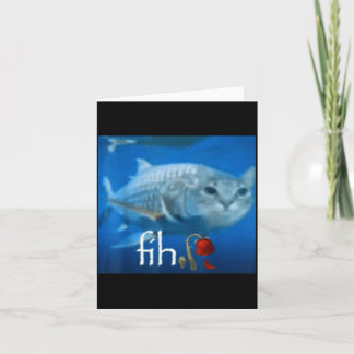 Tarjeta Meme de gato pez divertido de Fih - Tendencia de m