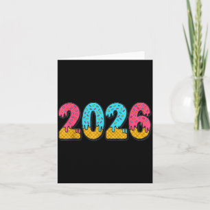 Tarjeta Meme de goteo de helado 2026 Año Nuevo jerga Gen A