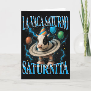 Tarjeta Meme de Italian Brainrot La Vaca Saturno Saturnita