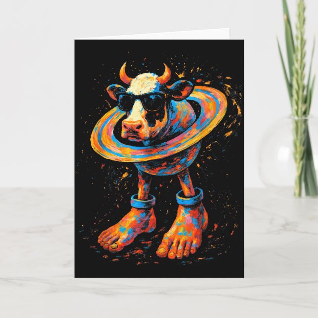 Tarjeta Meme de Italian Brainrot La Vaca Saturno Saturnita (Anverso)