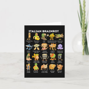 Tarjeta Meme de Italian Brainrot para niños chicos hombres