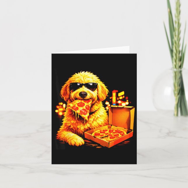 Tarjeta Meme de perro meme de goldendoodle con gafas de so (Anverso)