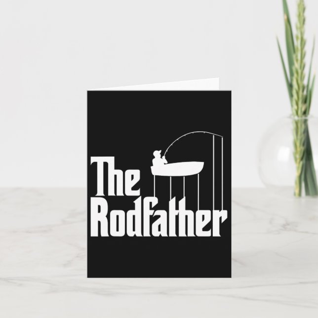 Tarjeta Meme De Pesca Gracioso Del Rodfather Fishing Rod (Anverso)