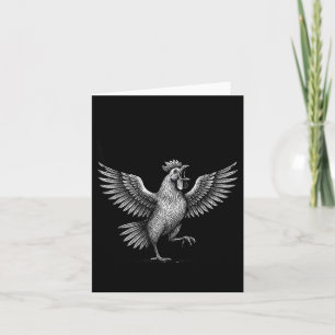 Tarjeta Meme de Pollo Caw Frases Divertidas Humor de Gallo