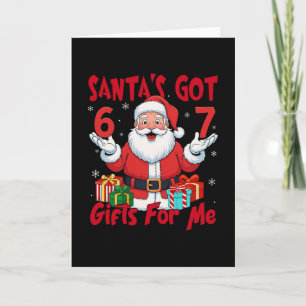 Tarjeta Meme de Santa Six Seven Navidad Gen Z Meme