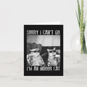 Tarjeta Meme divertido de gato doméstico Lo siento, no pue