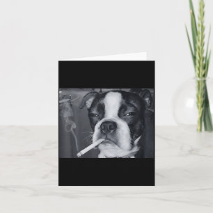 Tarjeta Meme Divertido de Perro Fumando Cigarrillo Meme de