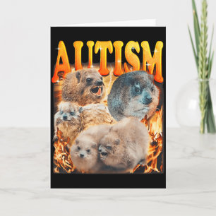 Tarjeta Meme Divertido Woodchucks Marmotas Autista Autismo