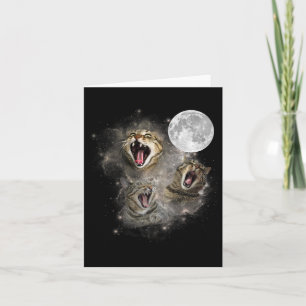 Tarjeta Meme maldecido de tres gatos malvados de luna