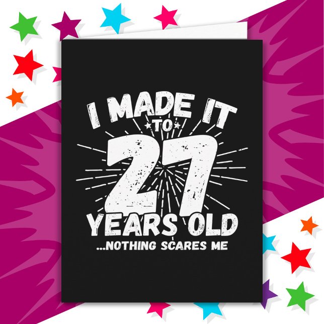 Tarjeta Meme sarcástico de 27 años de edad gracioso cumple (Subido por el creador)