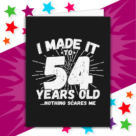 Tarjeta Meme sarcástico de 54 años Funny cumpleaños 54