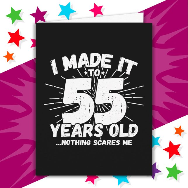 Tarjeta Meme sarcástico de 55 años Funny 55 cumpleaños (Subido por el creador)