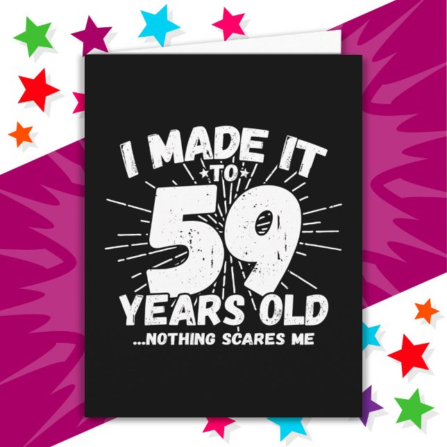 Tarjeta Meme sarcástico de 59 años Funny 59 cumpleaños (Subido por el creador)