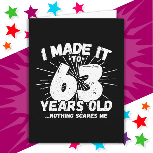 Tarjeta Meme sarcástico de 63 años Funny cumpleaños número