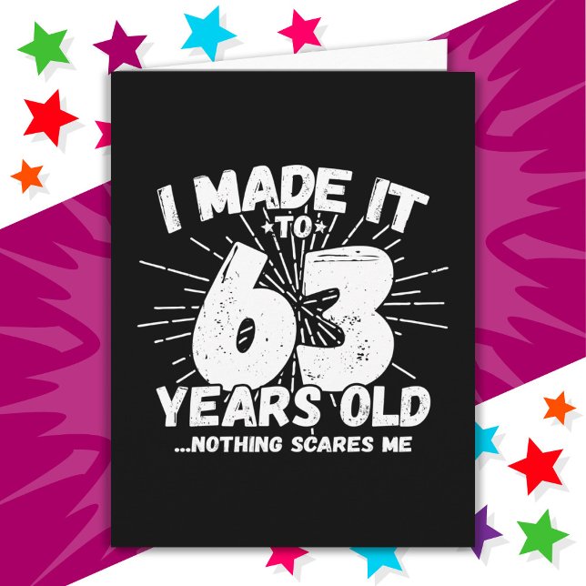 Tarjeta Meme sarcástico de 63 años Funny cumpleaños número (Subido por el creador)