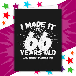 Tarjeta Meme sarcástico de 66 años Funny cumpleaños número