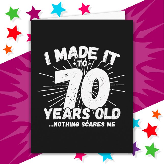 Tarjeta Meme sarcástico de 70 años de antigüedad: 70 años  (Subido por el creador)