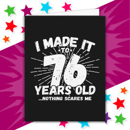 Tarjeta Meme sarcástico de 76 años de antigüedad, 76 años 