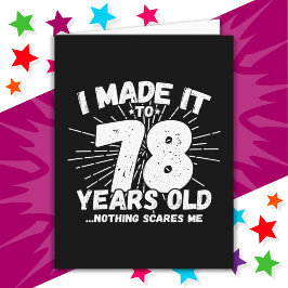 Tarjeta Meme sarcástico de 78 años de edad gracioso 78 cum