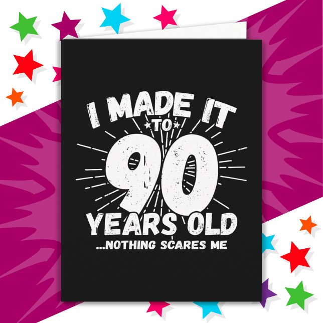 Tarjeta Meme sarcástico de 90 años de antigüedad 90 cumple (Subido por el creador)