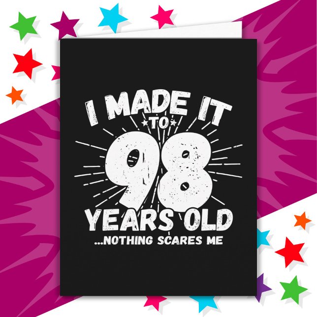 Tarjeta Meme sarcástico de 98 años Gracioso cumpleaños 98 (Subido por el creador)