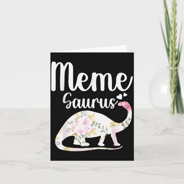 Tarjeta Meme Saurus Grandma Mother's Day Thanksgiving Chri (Anverso)