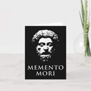 Tarjeta Memento Mori Con La Cabeza De Marcus Aurelius