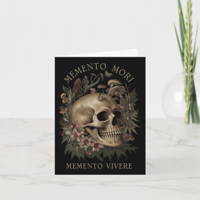 Tarjeta Memento Mori Memento Vivere _ Filosofía & amp; Lat (Anverso)