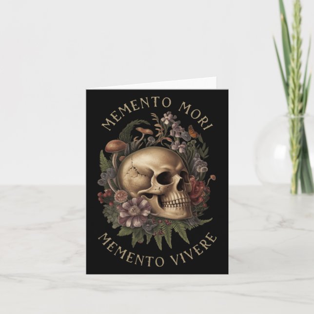 Tarjeta Memento Mori Memento Vivere _ Filosofía & amp; Lat (Anverso)
