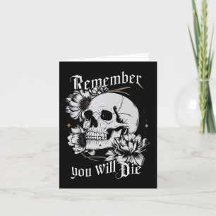 Tarjeta Memento Mori Skull Stoic PhilosophMen Latin