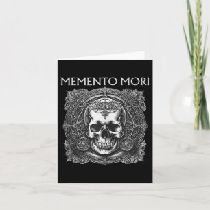 Tarjeta Memento Mori Skull Stoic PhilosophMen Latin