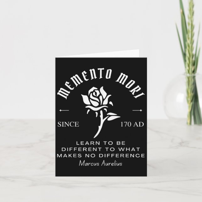 Tarjeta Memento Mori Stoicism Marcus Aurelius Stoic Philos (Anverso)