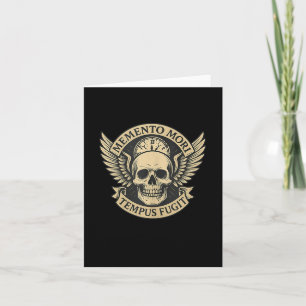 Tarjeta Memento Mori Tempus Fugit Latin Stoic Cank T