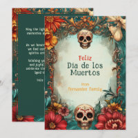 Tarjeta 💀 🎉 Memoir Día de Muertos